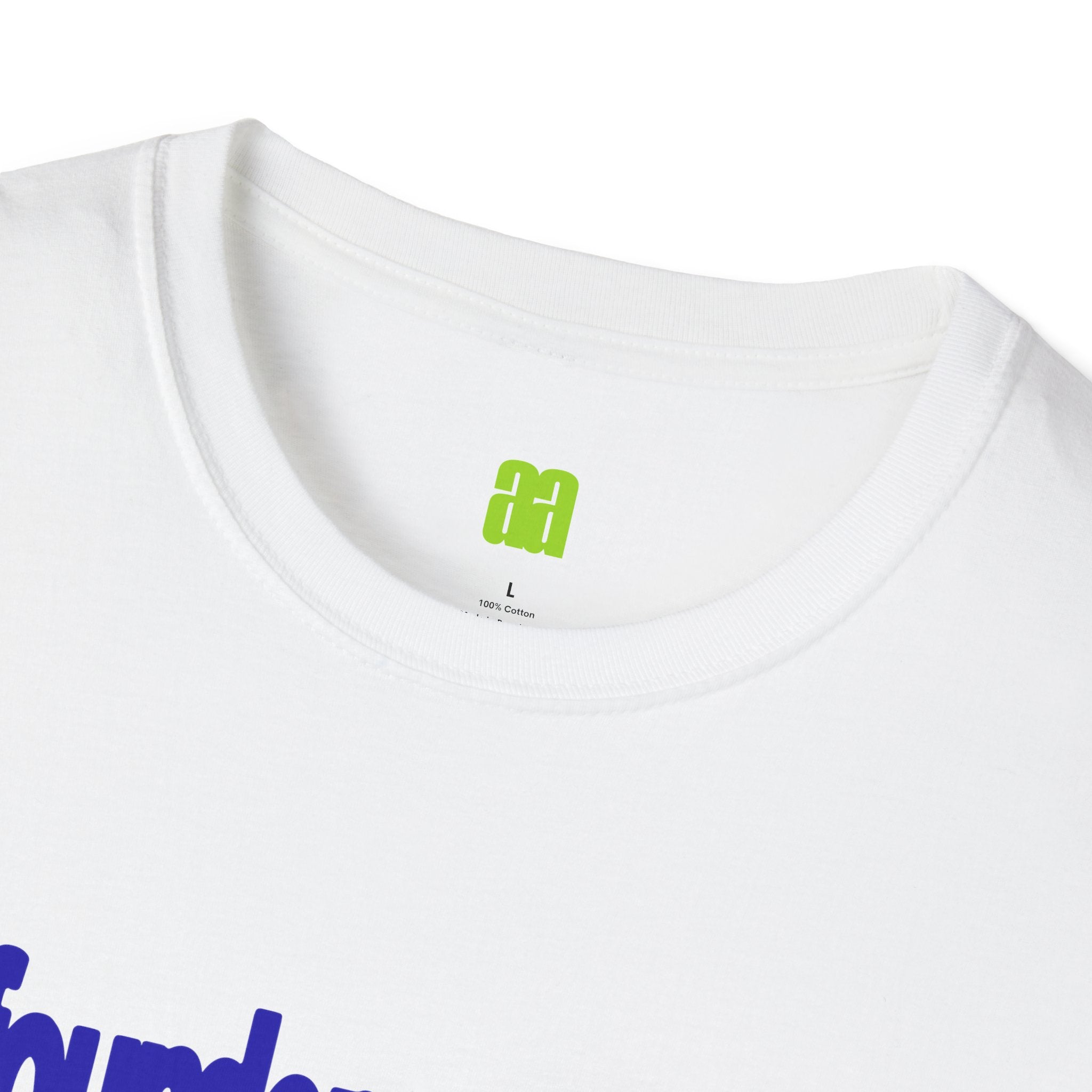 Founder on Duty T-Shirt — Bold Blue Text Tee for Entrepreneurs