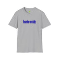 Founder on Duty T-Shirt — Bold Blue Text Tee for Entrepreneurs