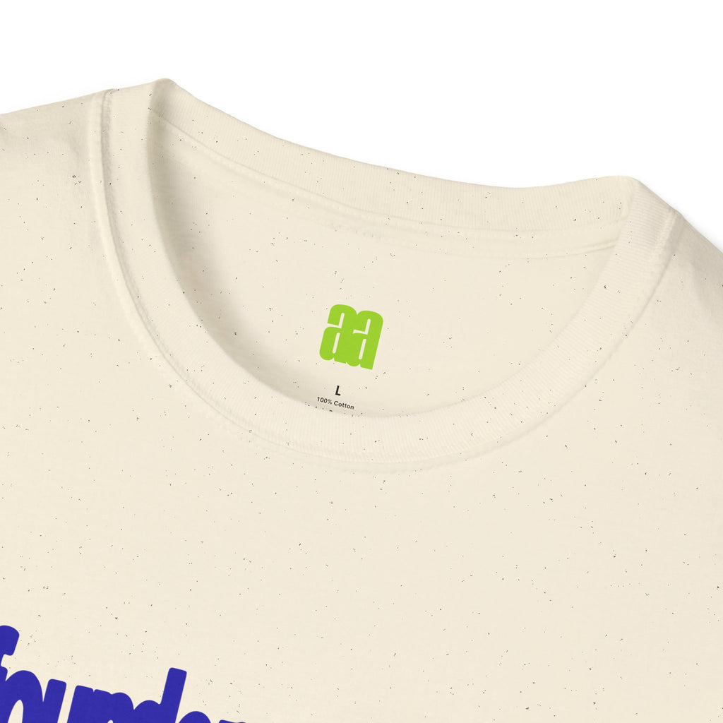 Founder on Duty T-Shirt — Bold Blue Text Tee for Entrepreneurs